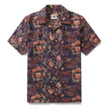 Hawaiian Shirt For Men Embroidered Dragon Pattern Shirt Camp Collar 100% Cotton